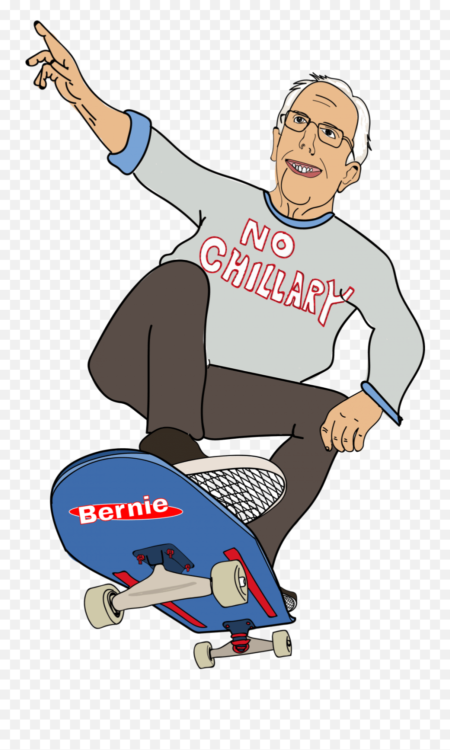 Feel The Bernie Bros - Bernie Sanders Skateboard Png,Bernie Png