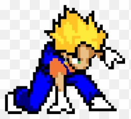 Pixilart - Super Saiyan Vegito By Gokublack Vegito Ssj Pixel Art Png,Vegito Png