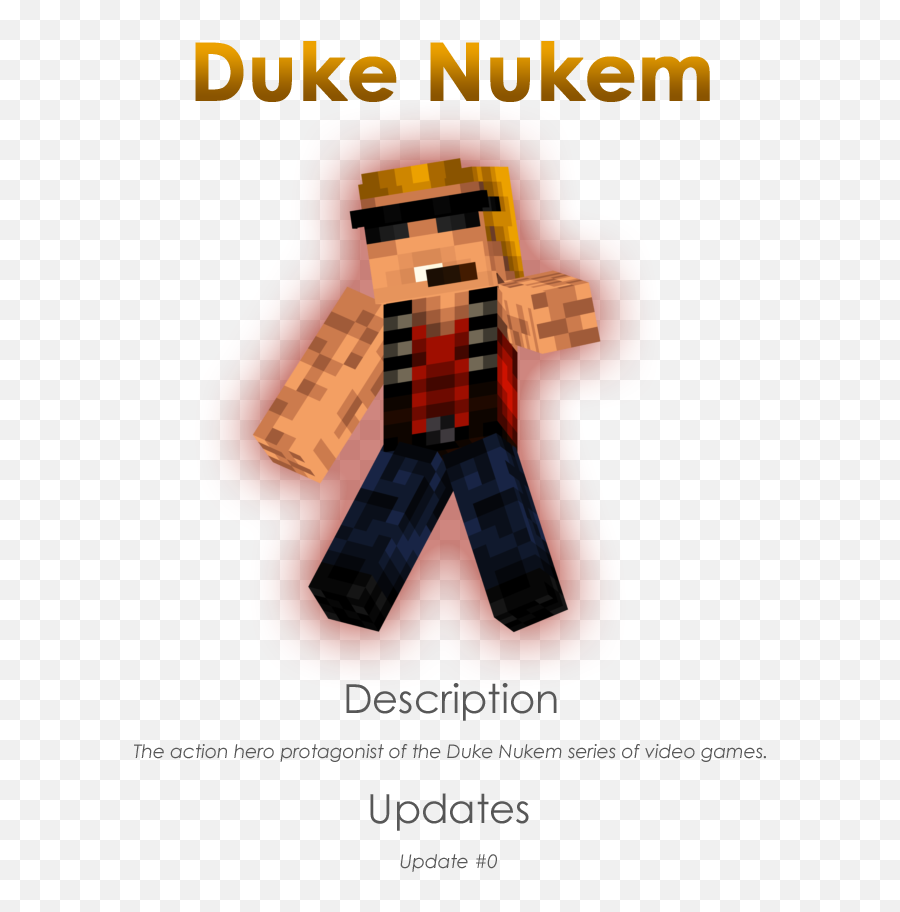 Duke Nukem Minecraft Skin - Poster Png,Duke Nukem Png