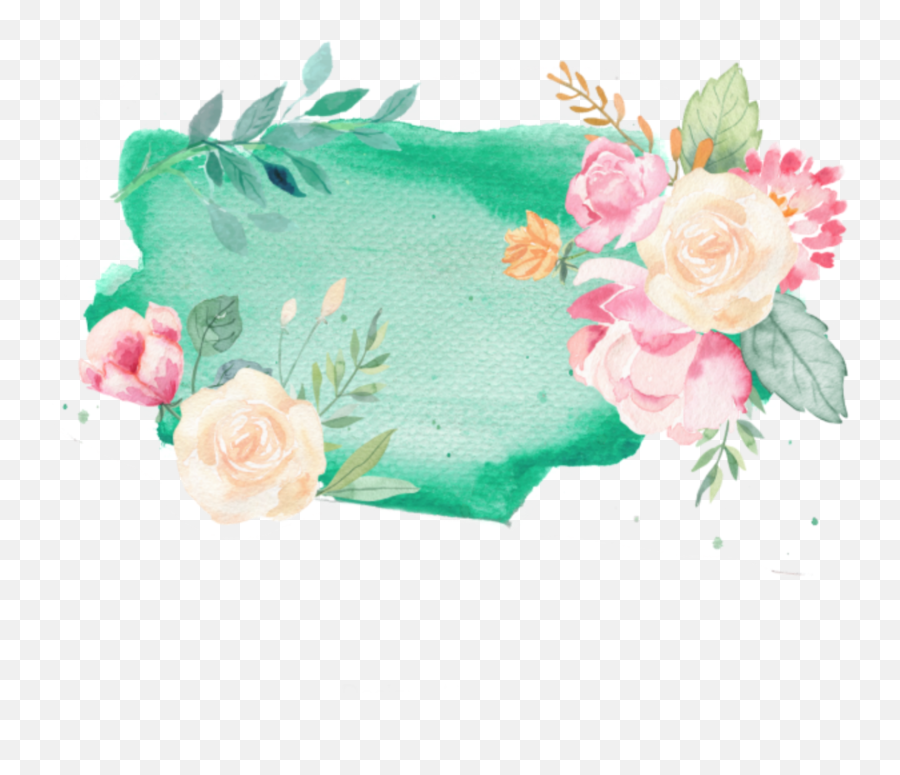 Ftestickers Watercolor Flowers Background Frame Colorfu - Background Frame Hd Png,Watercolor Flowers Transparent Background