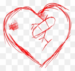 Heart Broken Png - Sketch By Invaderisabel Broken Heart Drawing Png