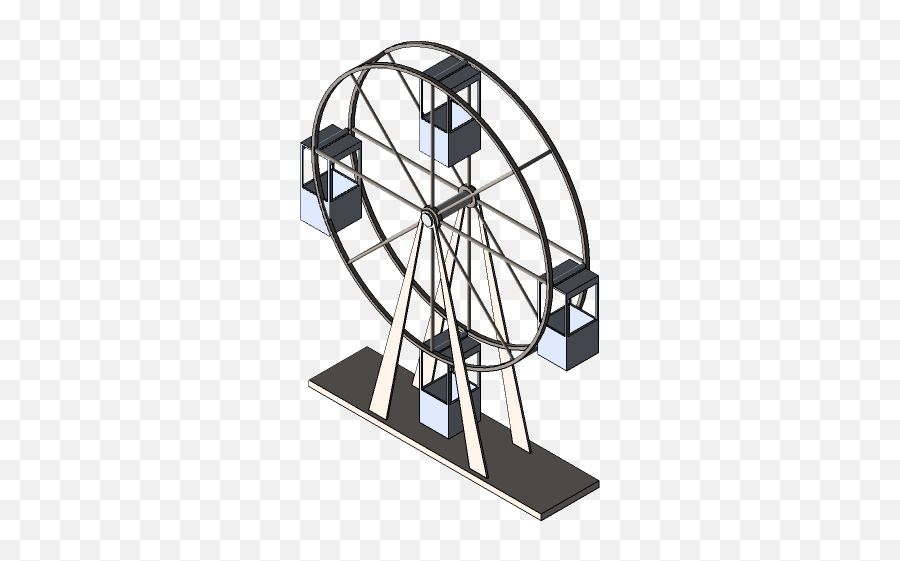 Ferris Wheel Project 3d Cad Model Library Grabcad - Horizontal Png,Ferris Wheel Png
