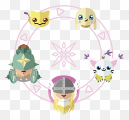 Enter The Digital World Digimon Crests Adventure - Gatomon Emblema Png,Agumon Png