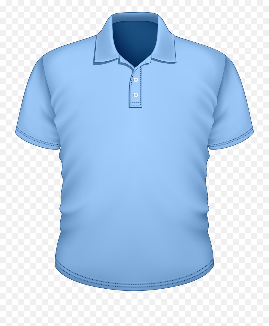 Male Blue Shirt Png Clipart - Polo Shirt For Men Clipart,T Shirt Clipart Png