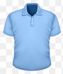 Male Blue Shirt Png Clipart - Polo For Men