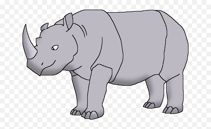 Sumatran Rhinoceros - Gambar Hewan Langka Kartun Png,Rhinoceros Png