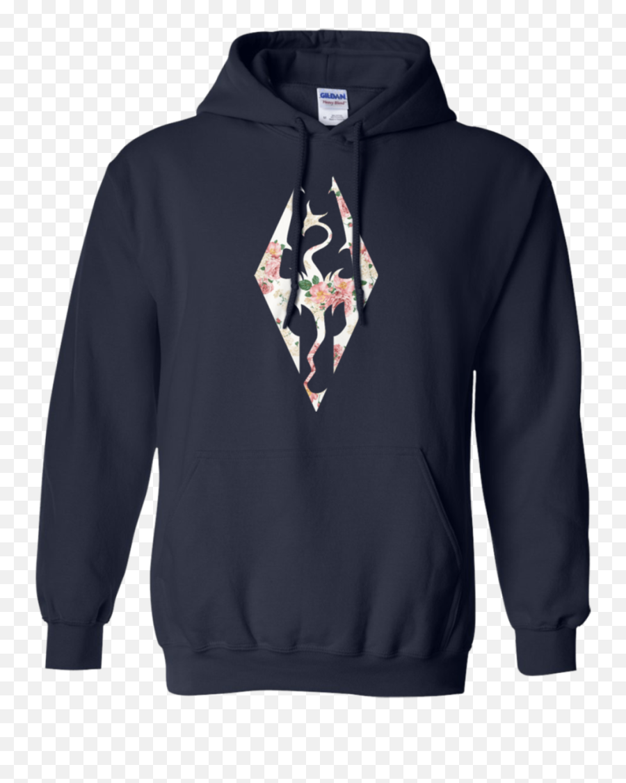 The Elder Scrolls V - Skyrim Logo Flower Shirt Hoodie Schlatt And Co Hoodie Png,Skyrim Dragon Logo