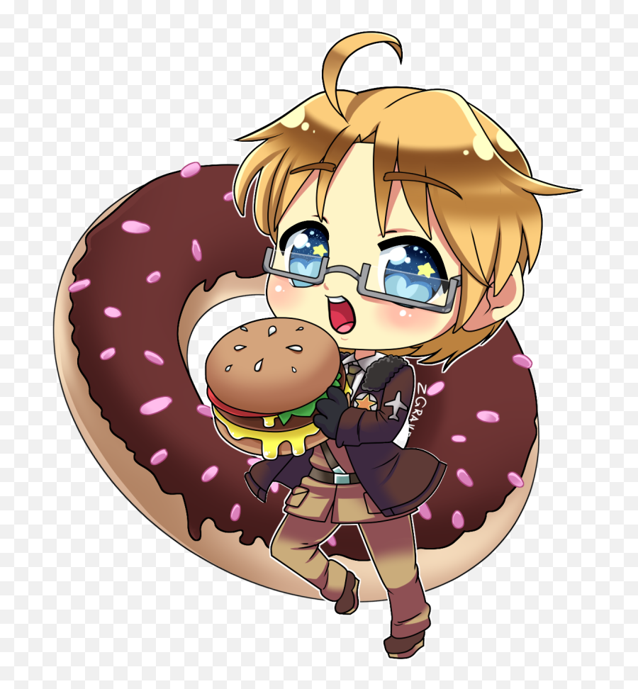 Download Hetalia America Chibi By Z - Cartoon Full Size America Chibi Hetalia Png,Hetalia Transparent