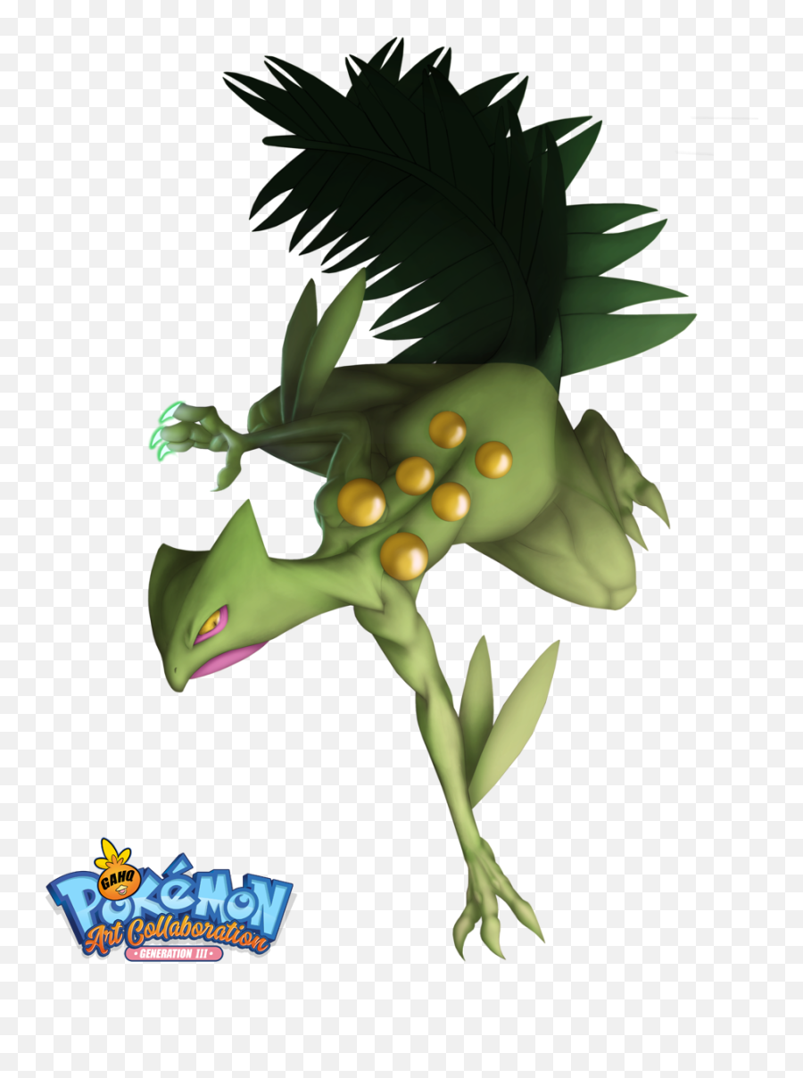 Download Hd Sceptile Using Dragon Claw By 13alrog - Pokemon Fictional Character Png,Sceptile Png