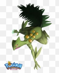 Download Hd Sceptile Using Dragon Claw By 13alrog - Pokemon Fictional Character Png,Sceptile Png