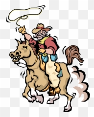 Cowboy - Vector Image Team Roping Cartoon png