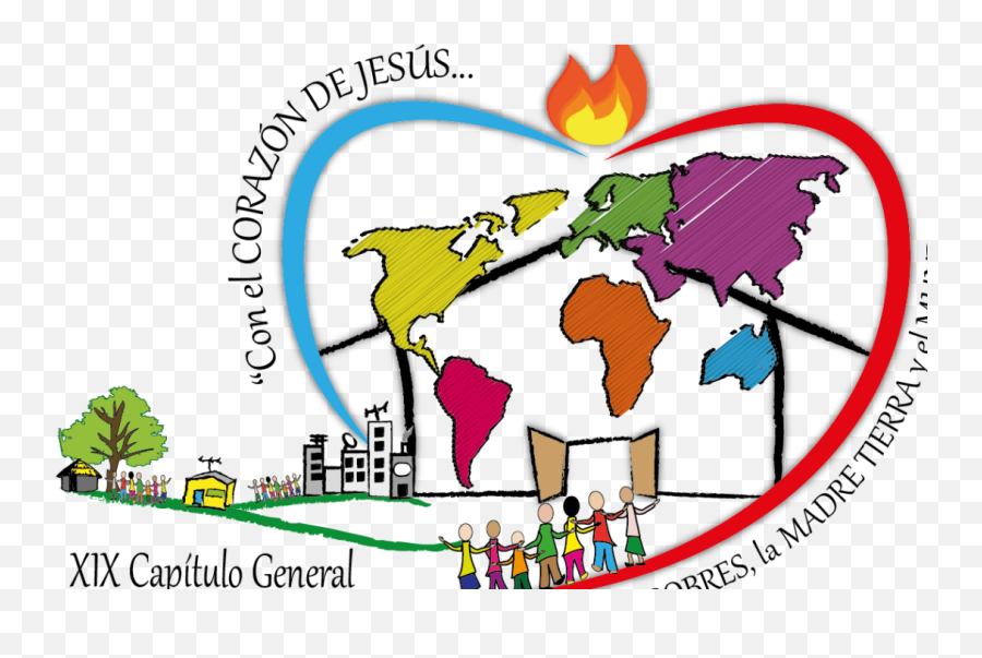 Download Hd Logo Del Xix Capítulo General - Chapter Logo De Las Siervas Del Sagrado Corazon Png,Coraz??n Png