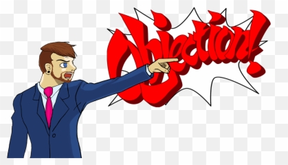 Download Phoenix Wright Objection Transparent - Full Size Ace Attorney Sticker png
