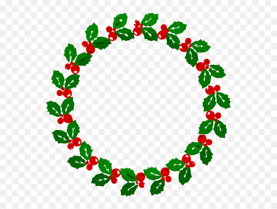 Christmas Holly Leaf Plant For Border - Holly Wreath Clip Art Png,Holly Leaves Png
