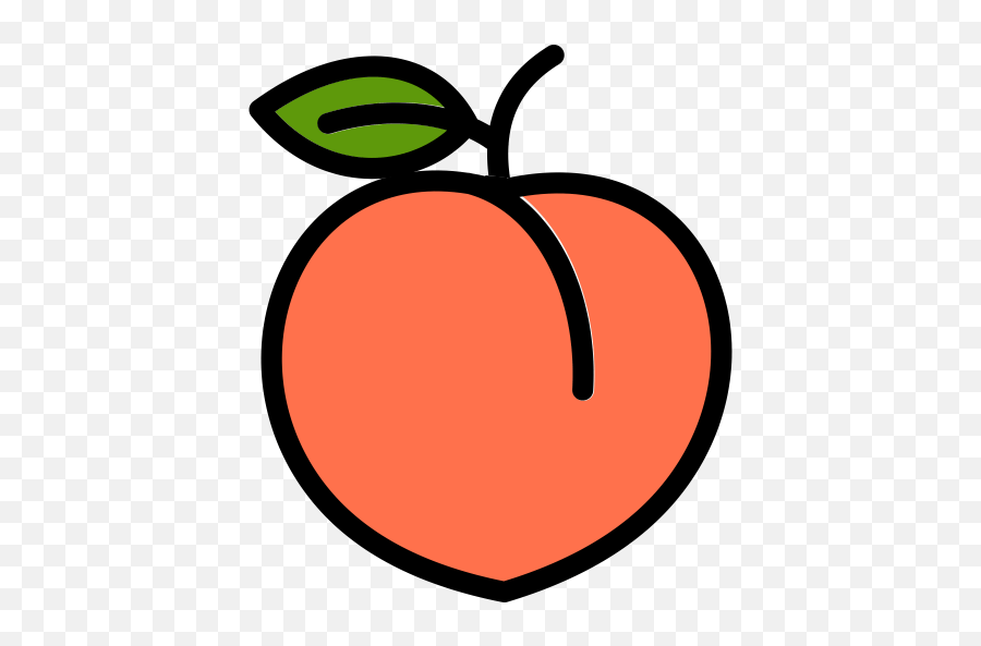 Peach Fruit Icon Png And Svg Vector Free Download - Peachy Fruit Vector Png,Fruit Icon Png