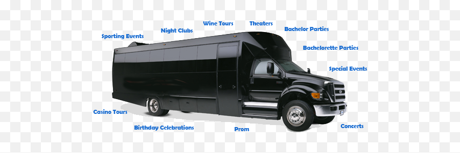 Party Bus Anaheim - Party Bus Party Limo Wine Tours Commercial Vehicle Png,Party Bus Icon