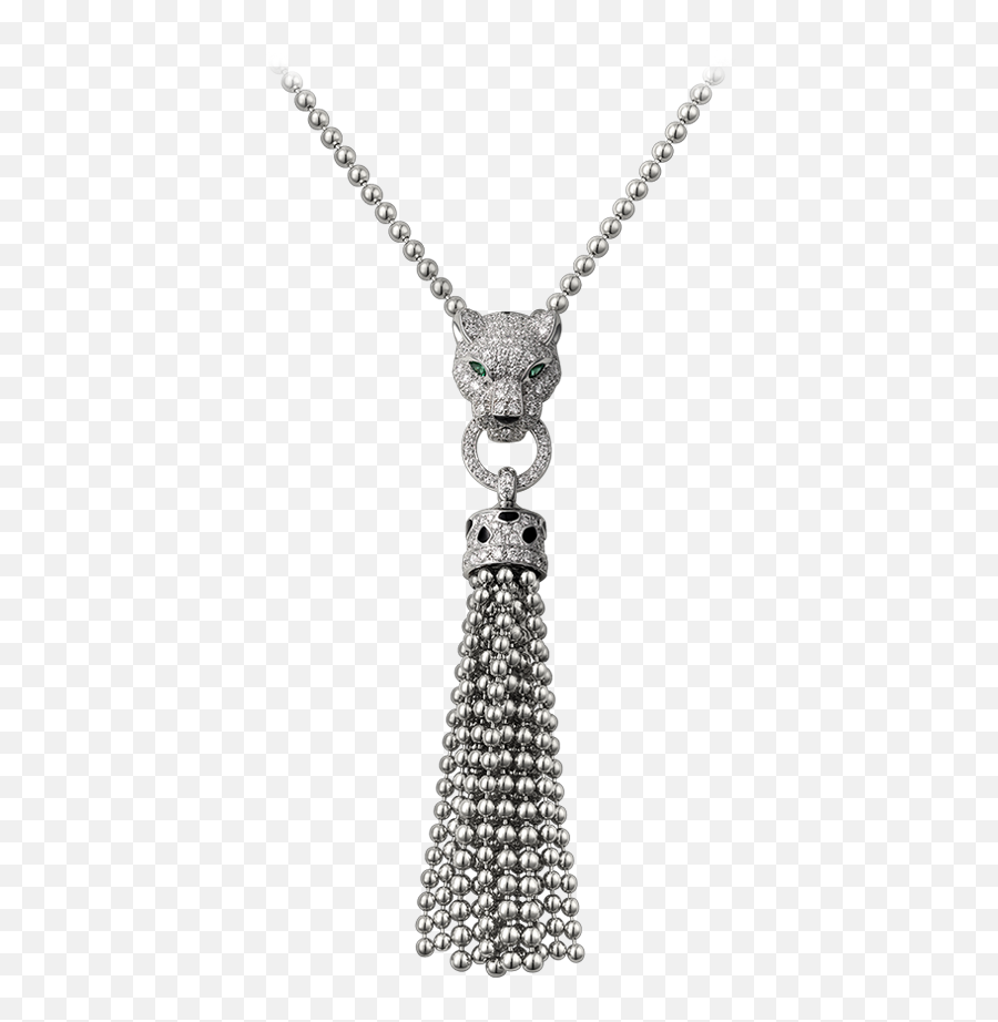 Panthère De Cartier Necklace - Cartier Pearl Necklace Tiger Png,Eileen Fisher Icon Coat