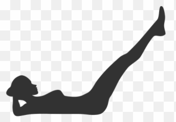 Fitness Woman Silhouette Doing Abs - Abs Vector Png,Abs Png
