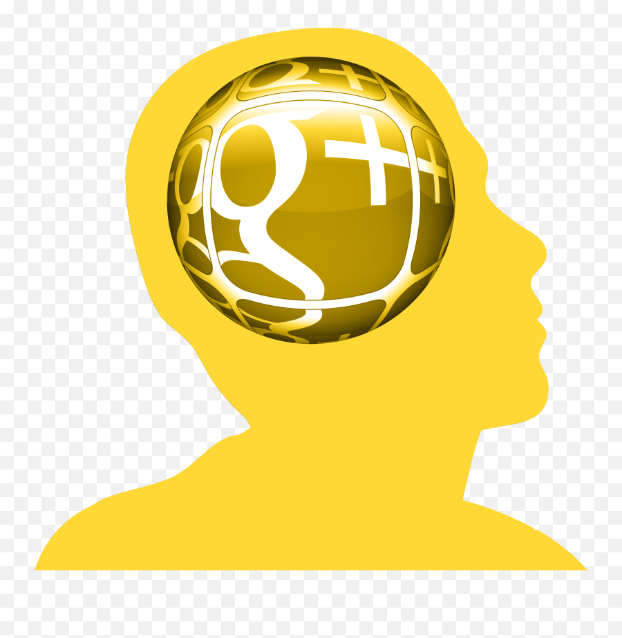 Head Silhouette With Google Plus Symbol Free Image Download - Google Na Cabeca Png,New Google Plus Icon