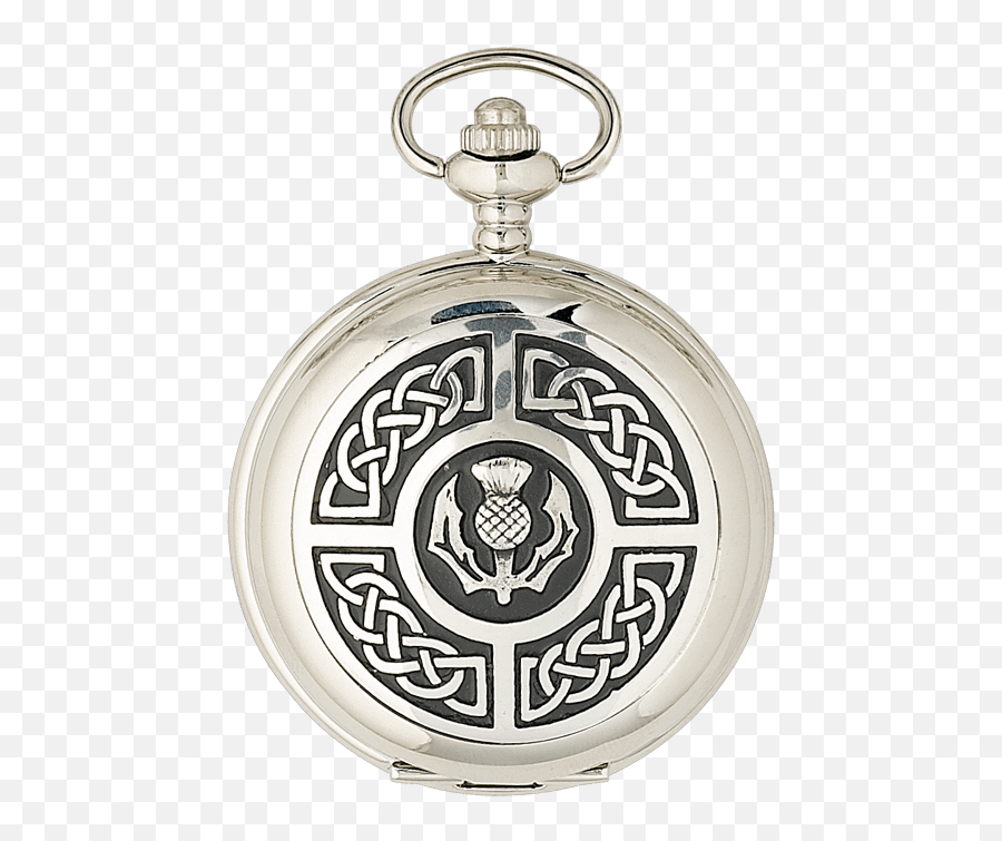 Celtic Thistle Quartz Pocket Watch - Pw103q Gents Pocket Watches Uk Png,Pocket Watch Png