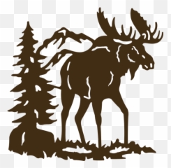Metal Signs And Art - Wildlife Moose Pics on Transparent Background Silhouette Clipart Png