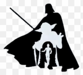 Download Free Png Starwars Darthvader Yoda C3po R2d2 - Darth Vader Star Wars Silhouette,R2d2 Png