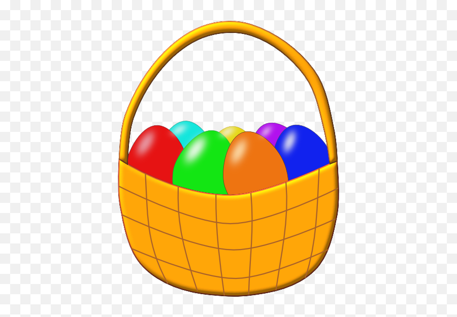 Easter - Easter Basket Cartoon Png,Easter Basket Transparent