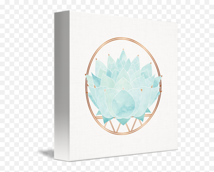 Blue Cactus Flower Watercolor By K Gallagher - Circle Png,Watercolor Cactus Png