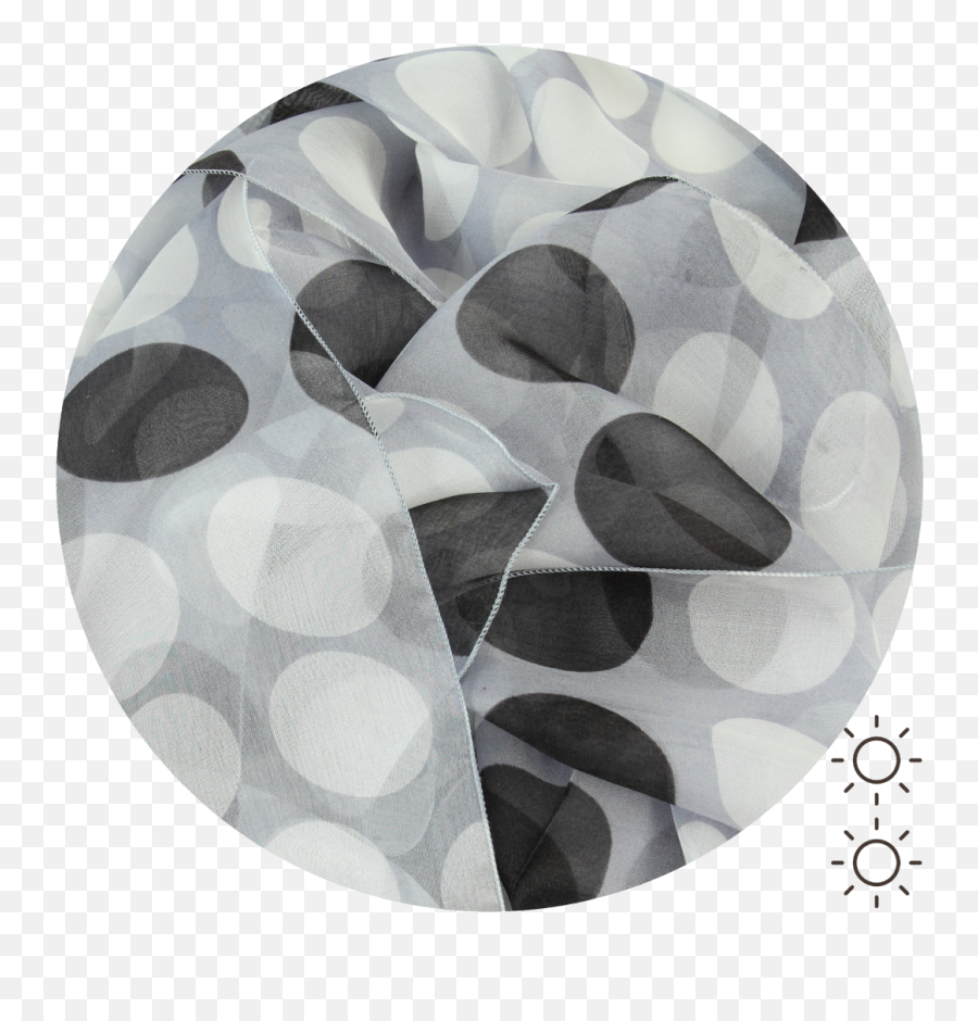Silk Printed Stole Big Dots Grey - Dot Png,100% Organic Cotton Muslin Icon
