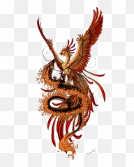 Download Free Phoenix Tattoos Picture Icon Favicon Freepngimg - And Dragon png