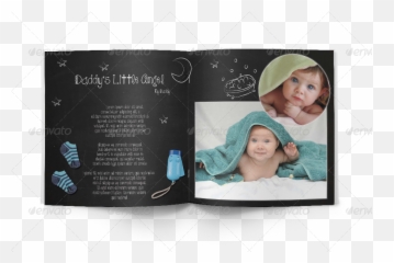 Kids Chalkboard Photo Album - De png