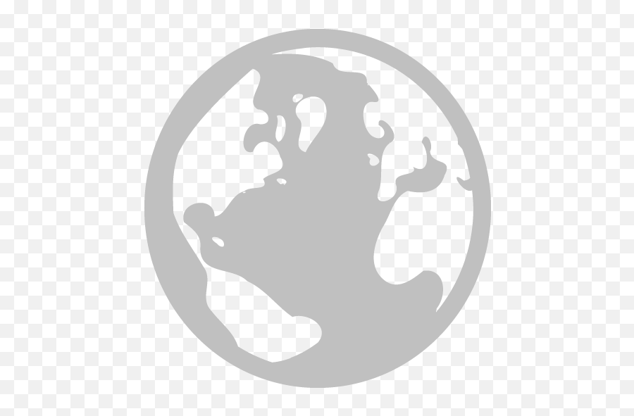 Silver Globe 4 Icon - Free Silver Globe Icons Worldwide Shipping Icon Png,Google Maps Circle Icon