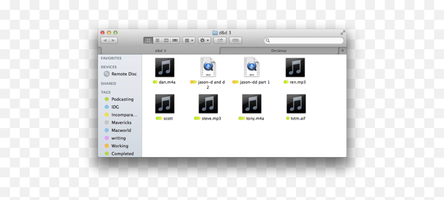 Hands - On With Os X Mavericks Finder Tabs And Tagging Technology Applications Png,D And D Icon