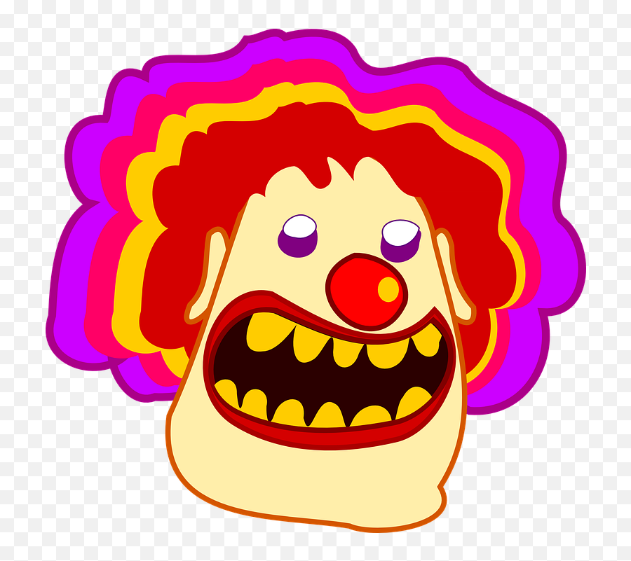 Clown Horror Teeth - Payasos Animados Png,Clown Nose Png
