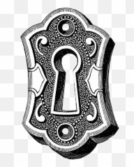 Vintage Keyhole Drawing Transparent Png - Old Door Lock