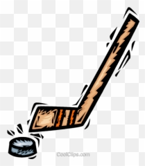 Hockey Stick And Puck Royalty Free Vector Clip Art - Hockey Stick And Puck Clip Art Png,Hockey Stick Transparent