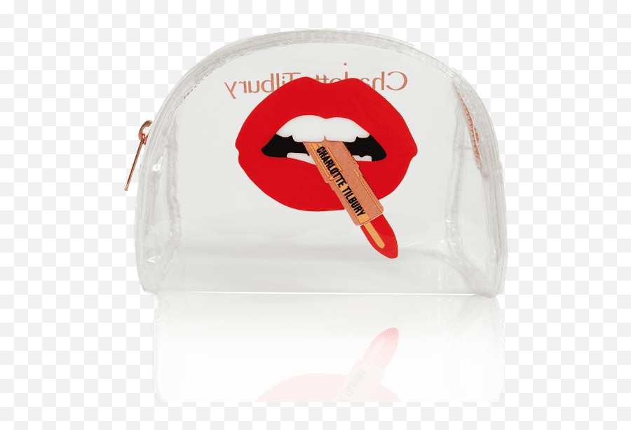 Charlotte Tilbury Hot Lips 2 Clear Makeup Bag - Charlotte Tilbury Makeup Bag Clear Png,Makeup Transparent