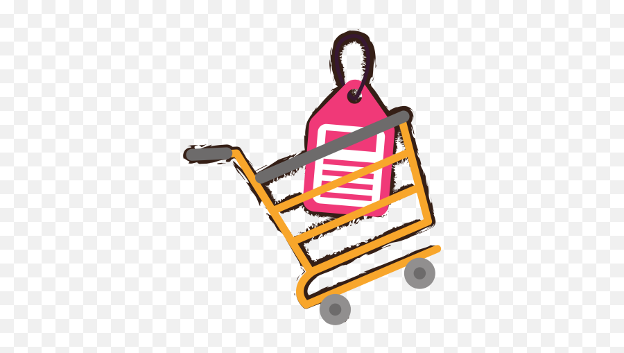 Yellow Shopping Cart Png - Online Price Tag Sketch Vector Clip Art,Price Tag Png