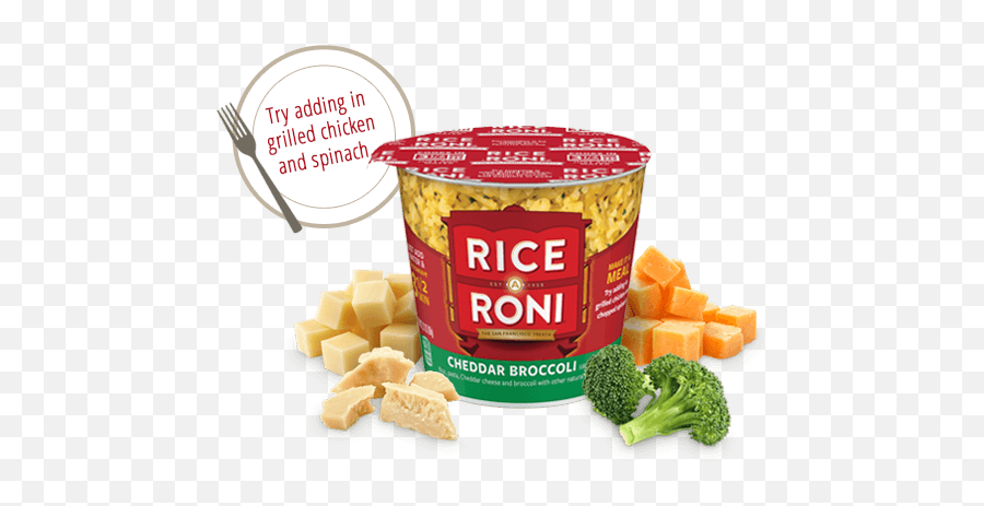 Cheddar Broccoli Single Serve Cups - Rice A Roni Cheddar Broccoli Nutrition Facts Png,Brocolli Png