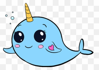 Download Hd How To Draw Cute Narwhal - Cute Drawings Easy Png,Narwhal Png