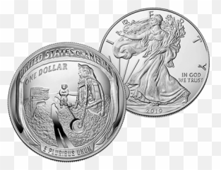 Silver Coins - 2019 Apollo 11 Coin Png,Coin Transparent