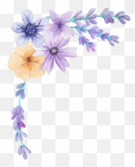 Bloom Frame Flower Border Flowers White Bouquet Multipl - Purple Background png
