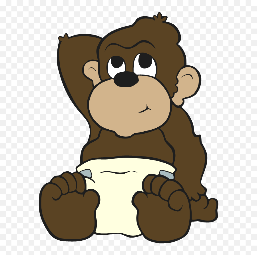 Brown Monkey - Chimpanzee And Child Cartoon Png,Chimp Png