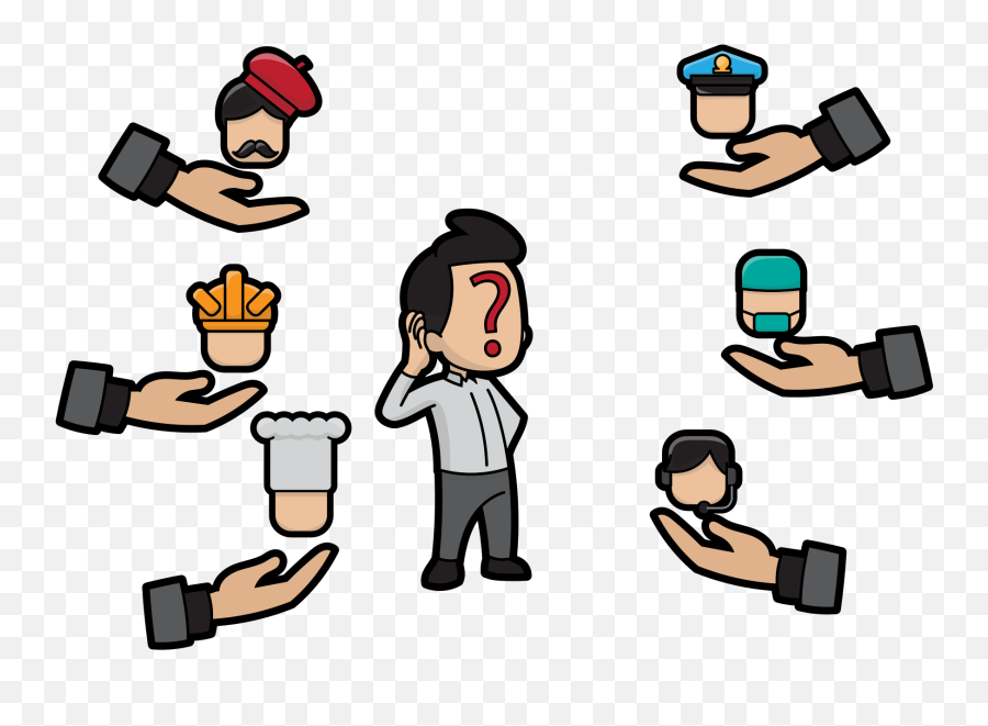 Career Change Vector Png Download - Confused Man Clipart Png,Confused Person Png