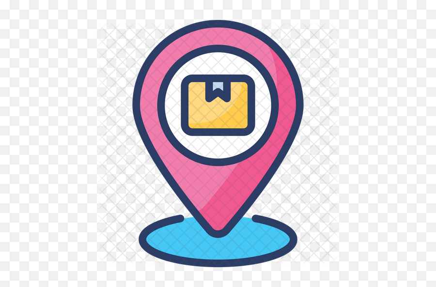 Delivery Map Location Icon Of Colored - Emblem Png,Map Location Icon Png