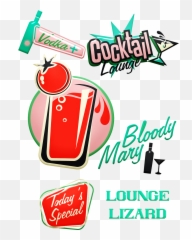 Retro Cocktail Signs Bloody Mary - Free Image On Pixabay Clip Art Png,Bloody Mary Png