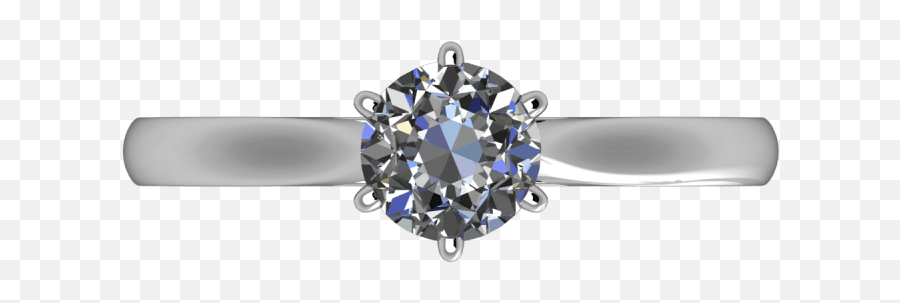 6 Prong Solitaire - Solid Png,Black Ring Png