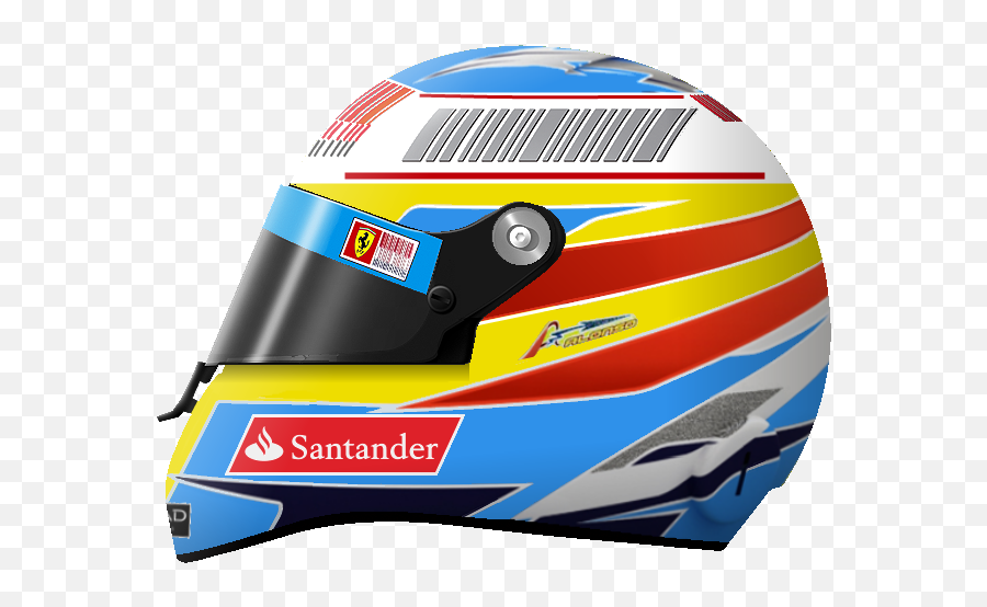 Fernando Alonso 2010 F1 Helmet - Fernando Alonso 2010 Helmet Png,Helmet Png