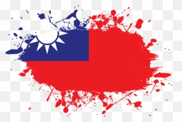 Vector Country Flag Of Taiwan - Ink Splat World Flags Sun Mausoleum png