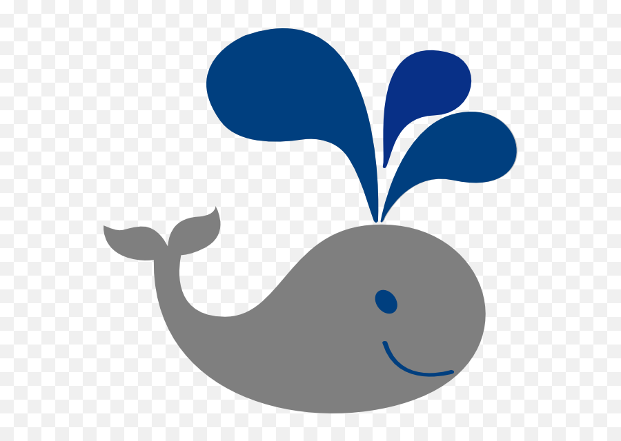 Blue Grey Whale Clip Art - Vector Clip Art Baby Shower Baby Whale Png,Blue Whale Png